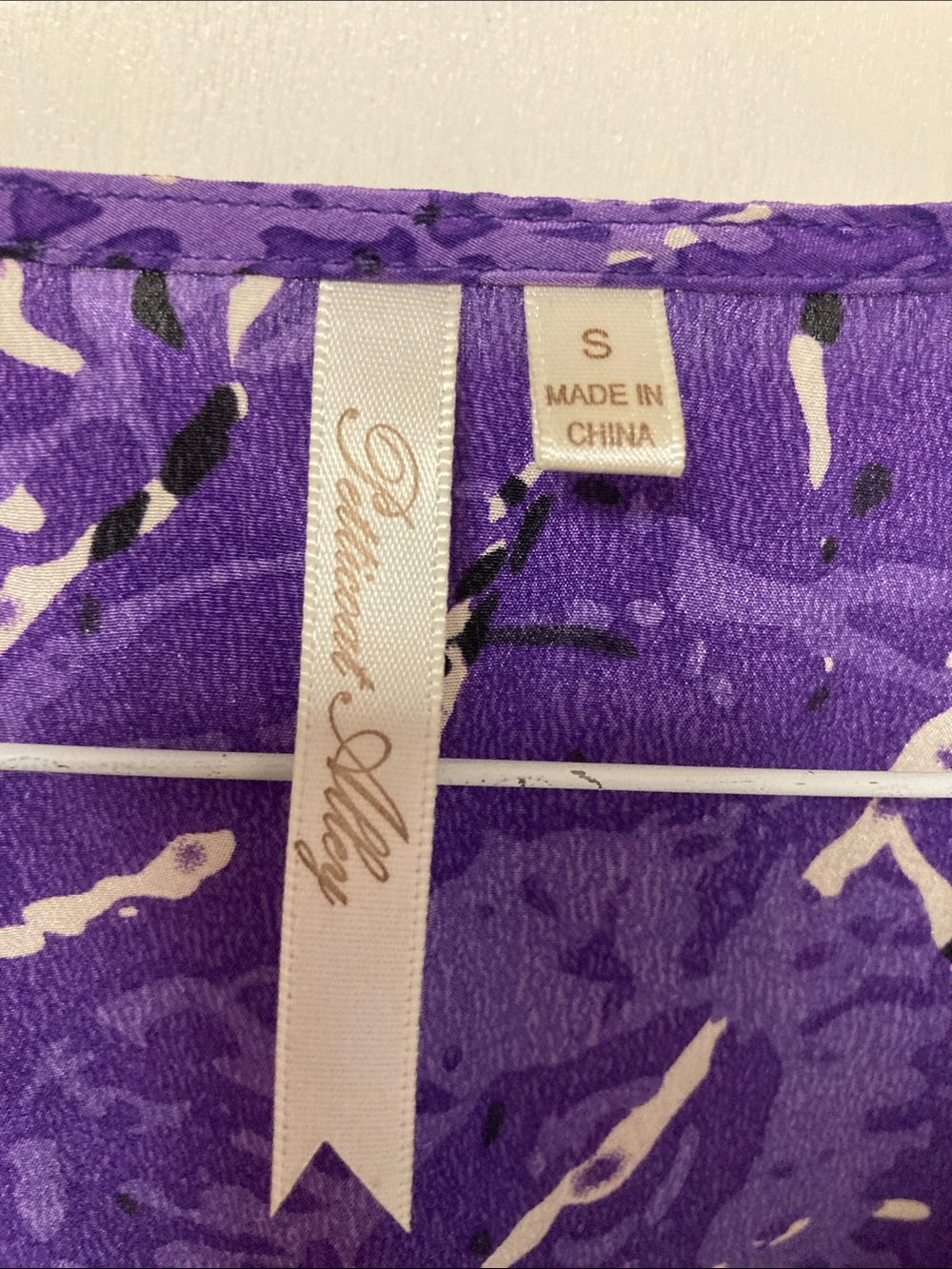 Petticoat Alley Purple and White Printed Blouse - Picture 2 of 5